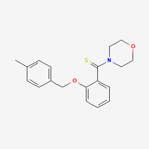 molecular formula C19H21NO2S B5866454 4-({2-[(4-methylbenzyl)oxy]phenyl}carbonothioyl)morpholine 