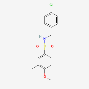 N-(4-chlorobenzyl)-4-methoxy-3-methylbenzenesulfonamide