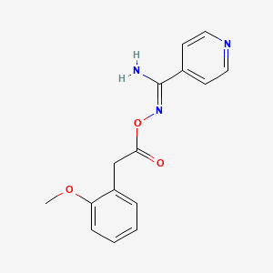 N'-{[2-(2-methoxyphenyl)acetyl]oxy}-4-pyridinecarboximidamide