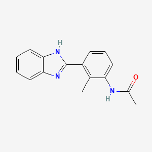 molecular formula C16H15N3O B5866491 N-[3-(1H-benzimidazol-2-yl)-2-methylphenyl]acetamide 