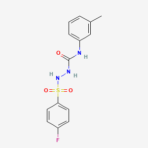 2-[(4-fluorophenyl)sulfonyl]-N-(3-methylphenyl)hydrazinecarboxamide