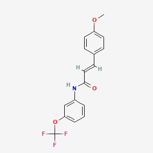 molecular formula C17H14F3NO3 B5866542 3-(4-methoxyphenyl)-N-[3-(trifluoromethoxy)phenyl]acrylamide 