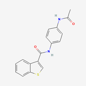 molecular formula C17H14N2O2S B5866551 N-[4-(acetylamino)phenyl]-1-benzothiophene-3-carboxamide 