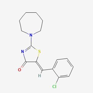 molecular formula C16H17ClN2OS B5866574 2-(1-azepanyl)-5-(2-chlorobenzylidene)-1,3-thiazol-4(5H)-one 