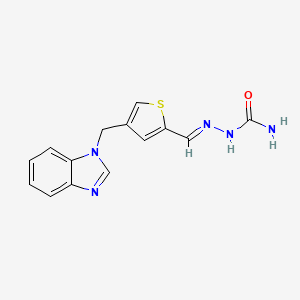 4-(1H-benzimidazol-1-ylmethyl)thiophene-2-carbaldehyde semicarbazone