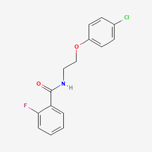 molecular formula C15H13ClFNO2 B5866627 N-[2-(4-chlorophenoxy)ethyl]-2-fluorobenzamide 