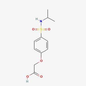 molecular formula C11H15NO5S B5866634 {4-[(isopropylamino)sulfonyl]phenoxy}acetic acid 