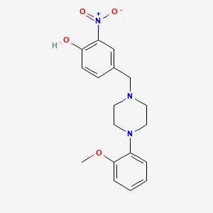 molecular formula C18H21N3O4 B5866636 4-{[4-(2-methoxyphenyl)-1-piperazinyl]methyl}-2-nitrophenol 