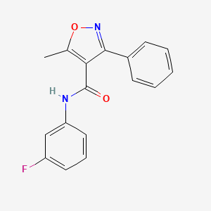 N-(3-fluorophenyl)-5-methyl-3-phenyl-4-isoxazolecarboxamide