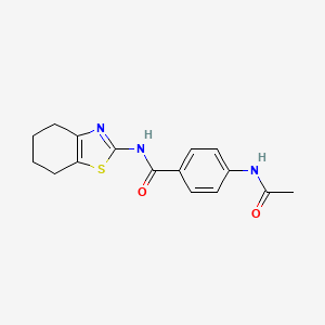 4-(acetylamino)-N-(4,5,6,7-tetrahydro-1,3-benzothiazol-2-yl)benzamide