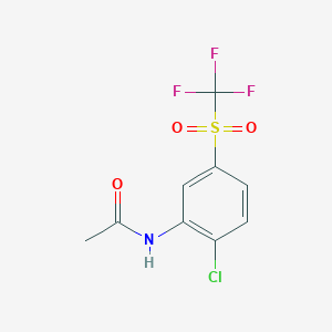 N-{2-chloro-5-[(trifluoromethyl)sulfonyl]phenyl}acetamide