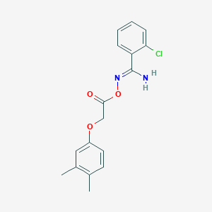 molecular formula C17H17ClN2O3 B5866673 2-chloro-N'-{[(3,4-dimethylphenoxy)acetyl]oxy}benzenecarboximidamide 