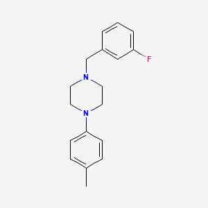 molecular formula C18H21FN2 B5866685 1-(3-fluorobenzyl)-4-(4-methylphenyl)piperazine 