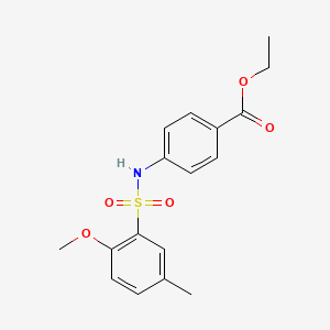 ethyl 4-{[(2-methoxy-5-methylphenyl)sulfonyl]amino}benzoate