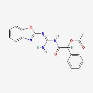 2-{[amino(1,3-benzoxazol-2-ylamino)methylene]amino}-2-oxo-1-phenylethyl acetate