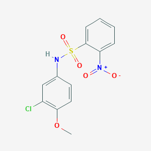 N-(3-chloro-4-methoxyphenyl)-2-nitrobenzenesulfonamide