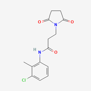 N-(3-chloro-2-methylphenyl)-3-(2,5-dioxo-1-pyrrolidinyl)propanamide