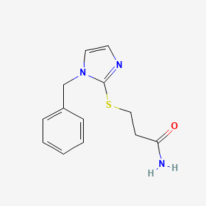 molecular formula C13H15N3OS B5866804 3-[(1-benzyl-1H-imidazol-2-yl)thio]propanamide 