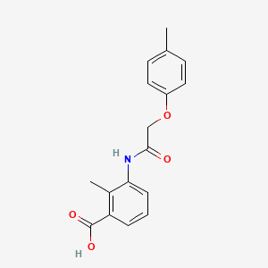 molecular formula C17H17NO4 B5866811 2-methyl-3-{[(4-methylphenoxy)acetyl]amino}benzoic acid 