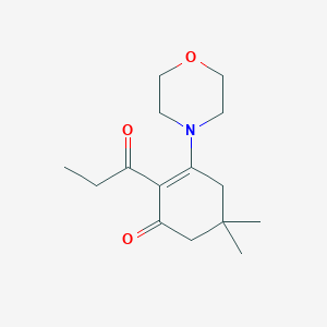 5,5-dimethyl-3-(4-morpholinyl)-2-propionyl-2-cyclohexen-1-one