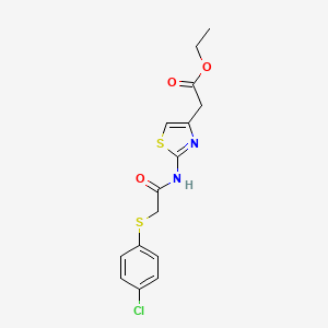 ethyl [2-({[(4-chlorophenyl)thio]acetyl}amino)-1,3-thiazol-4-yl]acetate