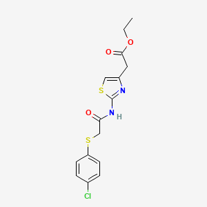 molecular formula C15H15ClN2O3S2 B5866874 ethyl [2-({[(4-chlorophenyl)thio]acetyl}amino)-1,3-thiazol-4-yl]acetate 