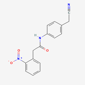 molecular formula C16H13N3O3 B5866875 N-[4-(cyanomethyl)phenyl]-2-(2-nitrophenyl)acetamide 