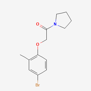 molecular formula C13H16BrNO2 B5866885 1-[(4-bromo-2-methylphenoxy)acetyl]pyrrolidine 