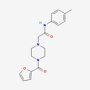 molecular formula C18H21N3O3 B5866930 2-[4-(2-furoyl)-1-piperazinyl]-N-(4-methylphenyl)acetamide 