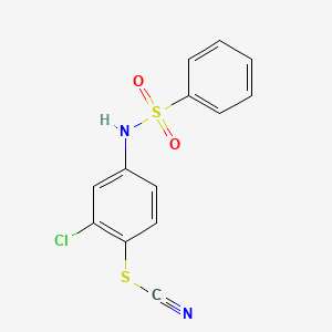 2-chloro-4-[(phenylsulfonyl)amino]phenyl thiocyanate