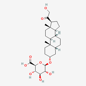 molecular formula C27H42O9 B586695 Tetrahydro 11-Deoxycorticosterone 3 CAS No. 56162-36-8