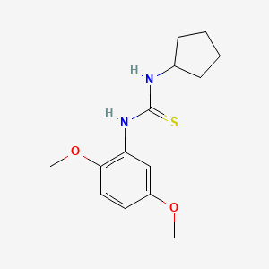 molecular formula C14H20N2O2S B5866951 N-cyclopentyl-N'-(2,5-dimethoxyphenyl)thiourea 