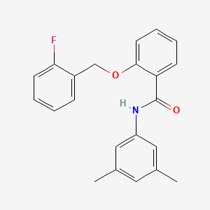 molecular formula C22H20FNO2 B5866970 N-(3,5-dimethylphenyl)-2-[(2-fluorobenzyl)oxy]benzamide 