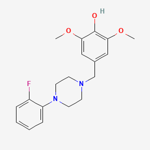 4-{[4-(2-fluorophenyl)-1-piperazinyl]methyl}-2,6-dimethoxyphenol