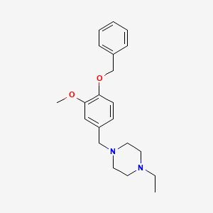 molecular formula C21H28N2O2 B5867012 1-[4-(benzyloxy)-3-methoxybenzyl]-4-ethylpiperazine 