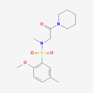 2-methoxy-N,5-dimethyl-N-[2-oxo-2-(1-piperidinyl)ethyl]benzenesulfonamide