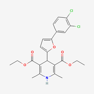 diethyl 4-[5-(3,4-dichlorophenyl)-2-furyl]-2,6-dimethyl-1,4-dihydro-3,5-pyridinedicarboxylate