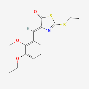 molecular formula C15H17NO3S2 B5867062 4-(3-ethoxy-2-methoxybenzylidene)-2-(ethylthio)-1,3-thiazol-5(4H)-one 