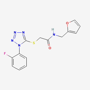 2-{[1-(2-fluorophenyl)-1H-tetrazol-5-yl]thio}-N-(2-furylmethyl)acetamide