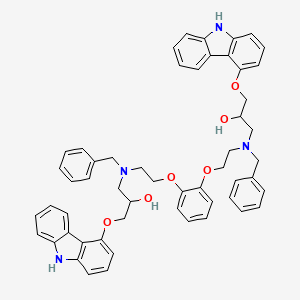 molecular formula C54H54N4O6 B586709 Carvedilol Bis(N-benzylalkylpyrocatechol) Impurity CAS No. 1391054-59-3