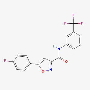 molecular formula C17H10F4N2O2 B5867095 5-(4-fluorophenyl)-N-[3-(trifluoromethyl)phenyl]-3-isoxazolecarboxamide 