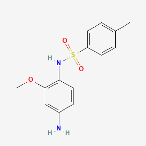 molecular formula C14H16N2O3S B5867100 N-(4-amino-2-methoxyphenyl)-4-methylbenzenesulfonamide 