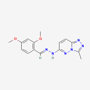 molecular formula C15H16N6O2 B5867111 2,4-dimethoxybenzaldehyde (3-methyl[1,2,4]triazolo[4,3-b]pyridazin-6-yl)hydrazone 