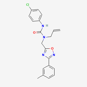 molecular formula C20H19ClN4O2 B5867115 N-allyl-N'-(4-chlorophenyl)-N-{[3-(3-methylphenyl)-1,2,4-oxadiazol-5-yl]methyl}urea 