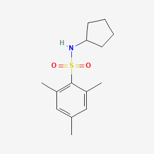 molecular formula C14H21NO2S B5867122 N-cyclopentyl-2,4,6-trimethylbenzenesulfonamide 