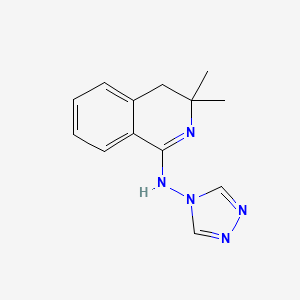 molecular formula C13H15N5 B5867123 3,3-dimethyl-N-4H-1,2,4-triazol-4-yl-3,4-dihydro-1-isoquinolinamine 