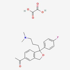 molecular formula C23H26FNO6 B586713 Acetyl Citalopram Oxalate CAS No. 637026-02-9