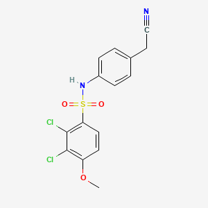 molecular formula C15H12Cl2N2O3S B5867134 2,3-dichloro-N-[4-(cyanomethyl)phenyl]-4-methoxybenzenesulfonamide 