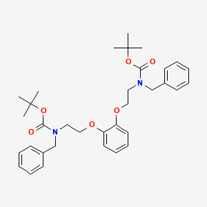 molecular formula C34H44N2O6 B586717 Tert-butyl N-benzyl-N-[2-[2-[2-[benzyl-[(2-methylpropan-2-yl)oxycarbonyl]amino]ethoxy]phenoxy]ethyl]carbamate CAS No. 1391054-05-9
