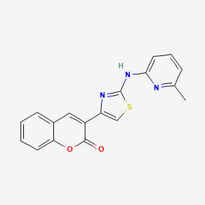 3-{2-[(6-methyl-2-pyridinyl)amino]-1,3-thiazol-4-yl}-2H-chromen-2-one